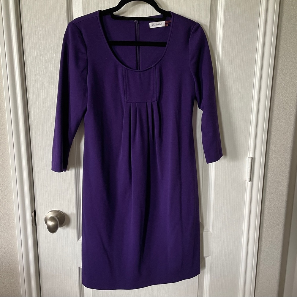 Calvin Klein purple long sleeve dress size 4